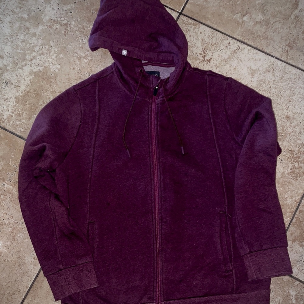 Figs Plum Zip-Up Hoodie